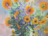 Girasoli in vaso bianco