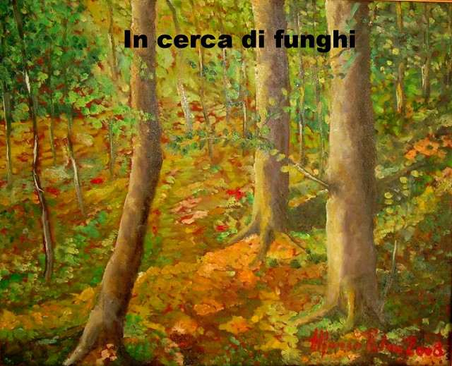 In cerca di funghi.