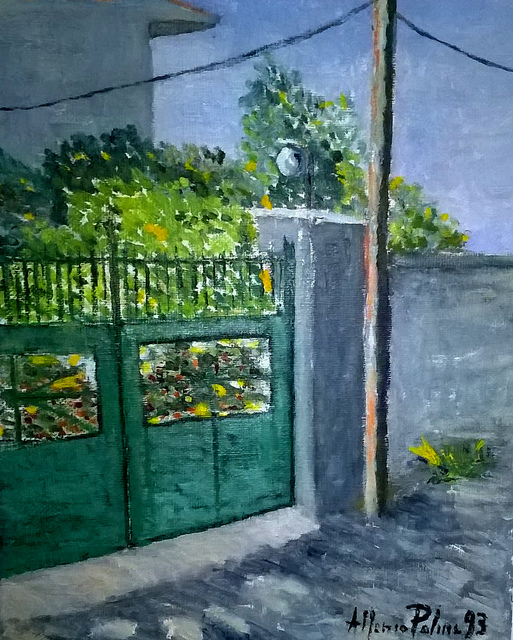 373 Anno 1993 . Cancello in via Sannio Casalnuovo di Napoli ( Napoli Italia)
