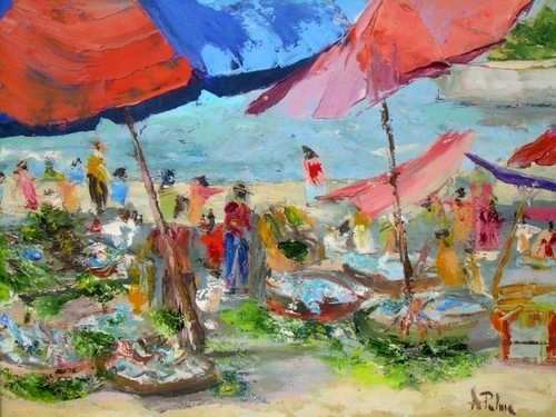 Mercato del pesce a Pozzuoli. Anno 1982